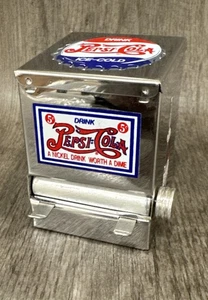 Vintage Dial-A-Pick Pepsi Cola Toothpick Holder Retro Dispenser Metal - Picture 1 of 9
