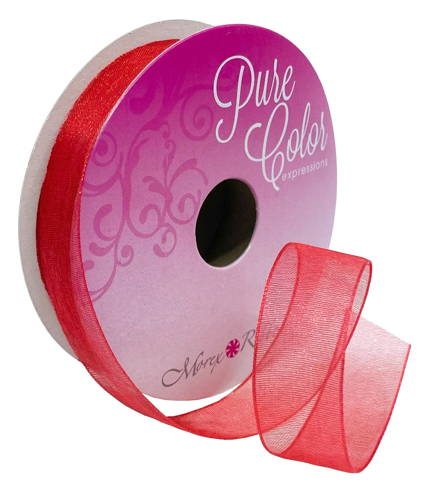 Morex Ribbon Organdy 5/8"X20yd-Red - Image 1 of 1
