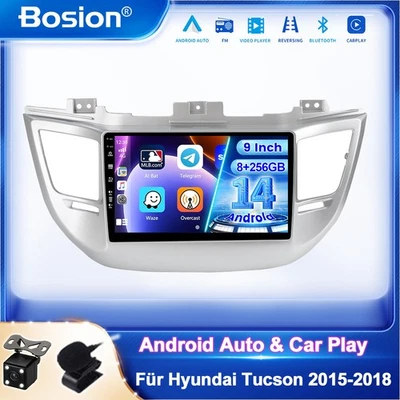 FÜR HYUNDAI TUCSON 2015-2018 ANDROID 14 AUTORADIO CARPLAY NAVI GPS 8GB+256GB AHD - Bild 1 von 4