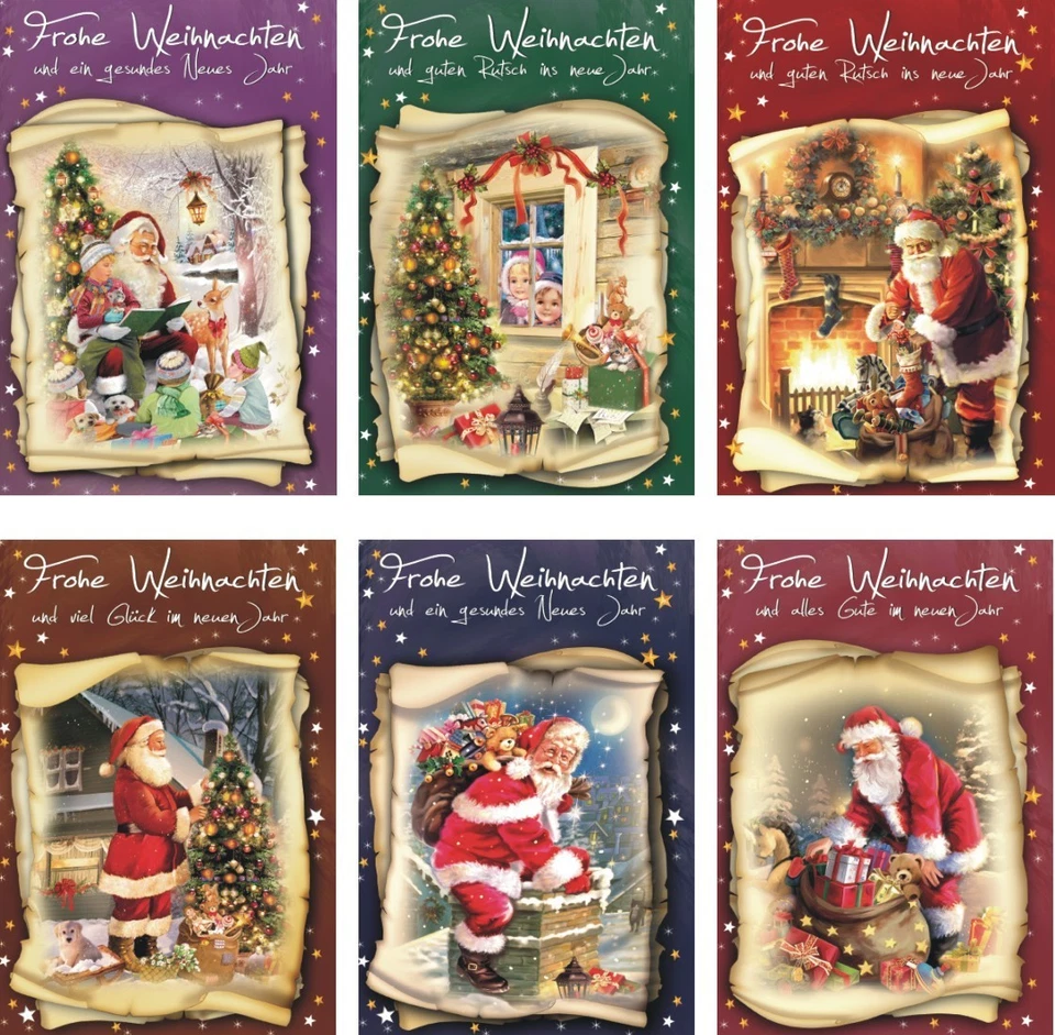 Weihnachtskarten mit Umschlag  6 Stück  - Bild 1 von 1