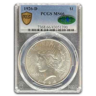 1926-D Peace Dollar MS-66 PCGS CAC - Image 1 of 3