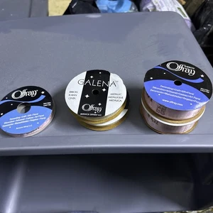 5 Rollen Offray Band verschiedene Größen und Farben.  - Bild 1 von 8