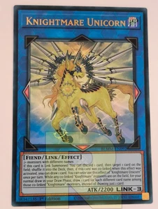 Cavaliere Dell'Incubo Unicorno / Knightmare ® Ultra Rara ® BLMM-EN092 ® Inglese - Picture 1 of 3