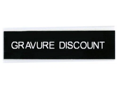 plaque ou etiquette interphone 1 ligne - Noire 60x15mm