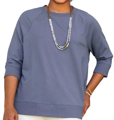 NEW MATILDA JANE BLUE IN THE MOMENT SWEATSHIRT TOP SIZE XS 31689T EYELET - Image 1 of 4