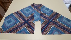 DAMEN GEMUSTERT BLAU, ROT & GRÜN MEHRFARBIG SCHAL 13,5 X 46 ZOLL - Bild 1 von 2