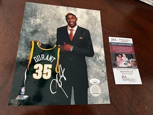 KEVIN DURANT SIGNED BASKETBALL 8x10 AUTO SEATTLE SUPERSONICS JSA CERT COA - Picture 1 of 1