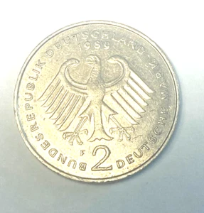 1989 F Germany, 2 Mark Coin, - Picture 1 of 2