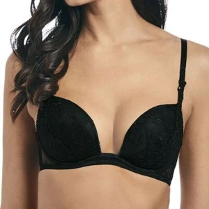 Wacoal Lingerie Opulence Deep Plunge Cleavage Bra Black 133003 - Picture 1 of 4