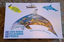 Dolphin Dreams 1000 Piece F.X. Schmid Puzzle  3 1/2  Feet Long.