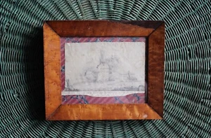 Late 19th Century Pencil Sketch Epitaph Man Who Ate Too Much Fish Curio Macabre - Picture 1 of 7