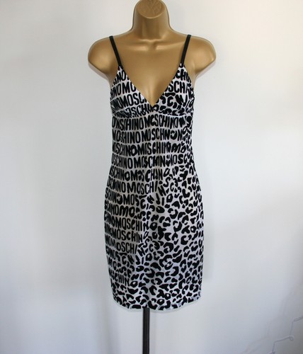 Abito slip cami sexy insolito nuovo con etichette Moschino intimo taglia XS