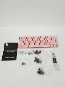 LB61 - 60% Wireless Mechanical Keyboard Blue Switches RGB - Pink - Picture 1 of 5