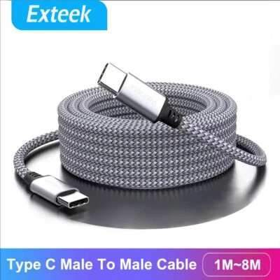 1m-8m 60W USB Type C To USB C Cable For Samsung iPhone Xiaomi PD Fast Charging - image 1 of 4