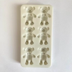 TEDDY BEARS WITH BOW MOLD, Birthday Cake Decor Silicone Fondant Mold Resin Mold - Picture 1 of 1
