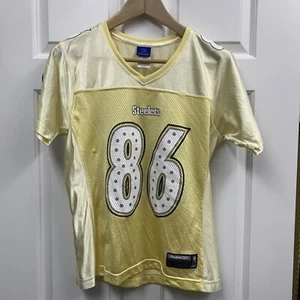 Hines Ward Pittsburgh Steelers Jersey Womens Small Glitter 86 Yellow Reebok NFL - Picture 1 of 17