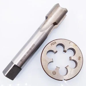 HSS M24 x 1mm Plug Tap & M24 x 1mm Die CNC Metric Taper Thread Right Hand - Picture 1 of 7