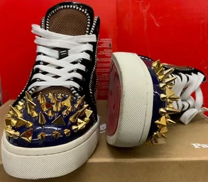 Christian Louboutin Pik Pik Orlato flach Multi Hightop Größe 45 rot unten gespickt - Bild 1 von 10