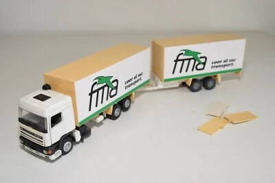 Camión de transporte A3 1:50 TEKNO DAF 95 FMA CON REMOLQUE EXCELENTE ESTADO - Imagen 1 de 4