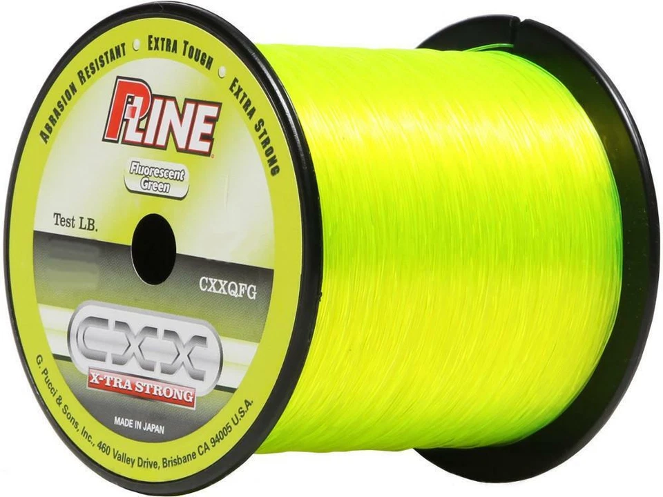 P-Line CXX Fluorescent Green X-Tra Strong Co-Polymer Fishing Line Big Game - Image 1 of 1