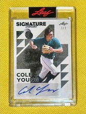 2023 Leaf Signature Series AUTOGRAPH #BA-CY-2 Cole Young 1/1