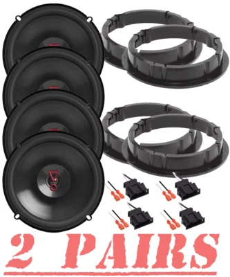 For 1998-2013 Volkswagen JBL Stage3627 6.5" Front & Rear Car Speakers & kit - Image 1 of 4