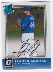 Tarjeta autografiada 2016 Panini Optic Frankie Montas Los Angeles Dodgers - Imagen 1 de 1