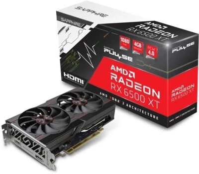 SAPPHIRE PULSE AMD Radeon RX 6500 XT 4GB GDDR6 RDNA2 PCIe 4.0 ATX Video Card GPU - Image 1 of 4