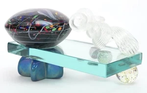 Rollin Karg Signed 2001 Art Glass Unique Paperweight Sculpture - Picture 1 of 8