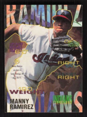 1995 Fleer  #145 Manny Ramirez  Cleveland Indians - Image 1 of 2