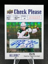 2022-23 Upper Deck Allure Check Please Auto MARCUS FOLIGNO 23/25 Minnesota Wild