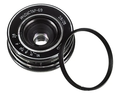 Soviet macro lens  Industar- 69  (28 mm f 2,8) Mount M39-m42 - Image 1 of 4