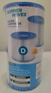 Type D Pool Filters Summer Waves, Mainstay, Intex Style. Replacement 2 pack - Picture 1 of 2