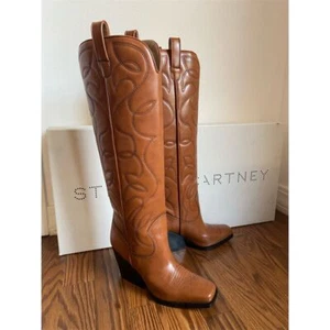 Botas vaqueras nubladas hasta la rodilla marrón brandy 37/7 Stella McCartney - Imagen 1 de 7