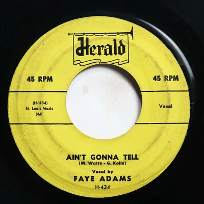 FAYE ADAMS - AIN'T GONNA TELL/ HURTS ME TO MY HEART - SOUL 45 Foto 1 de 2