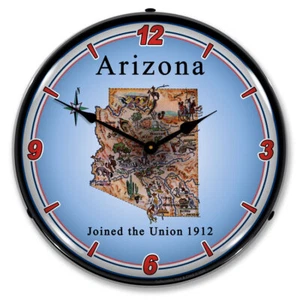 State of Arizona LED Backlit Clock - Picture 1 of 3