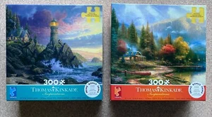 Rompecabezas de piezas grandes Ceaco Thomas Kinkade 300 - Roca de salvación, día perfecto - Imagen 1 de 1