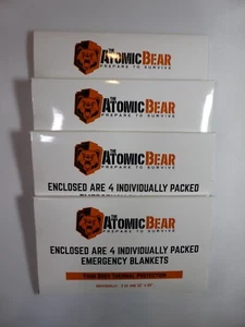 Mantas de emergencia Atomic Bear embaladas individualmente 16 en total - Imagen 1 de 4