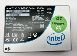INTEL SSD DC D3700 SERIES 800G 2.5' Internal SSD SSDPD2MD800G4 - Picture 1 of 5