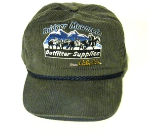 Bridger Mountain Outfitter Supplies by Cabela's Green Corduroy Strapback Hat - Picture 1 of 9