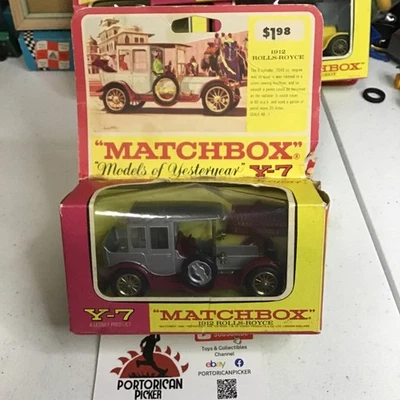 MATCHBOX MODELOS DE ANTAÑO MOY Y7 GRIS 1912 ROLLS ROYCE COCHE CLÁSICO 1/43 SIN USAR, EN CAJA Foto 1 de 4