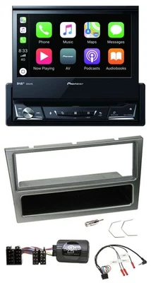 Pioneer DVD Bluetooth DAB USB Lenkrad Autoradio für Opel Corsa C 00-04 aluminium - Bild 1 von 4