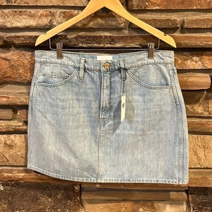 Frame Le Italien Light Wash Denim Mini Skirt NWT - Picture 1 of 8