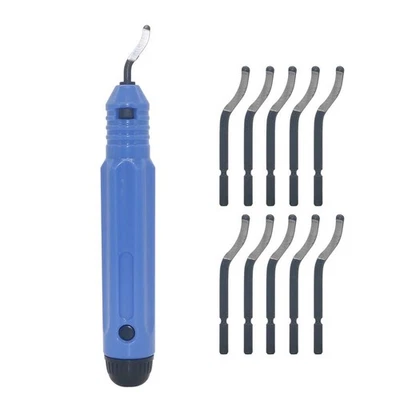 Ferramenta de rebarbação manual de metal cabo NB1100 + 10 peças BS1010 lâminas de rebarbação rotativas,... - Imagem 1 de 4