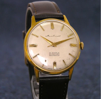 1958 Mars Orient 14K Gold Filled Manual Winding Watch 14061 - Japan Imported - image 1 of 4