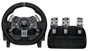 Logitech G920 TrueForce Racing Wheel & Pedals – Cleaned, Tested, PC, Xbox Series - Picture 1 of 3