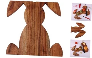 Bunny Shaped Wood Serving Board, Wood Cutting Board for Kitchen, Wooden - Picture 1 of 7