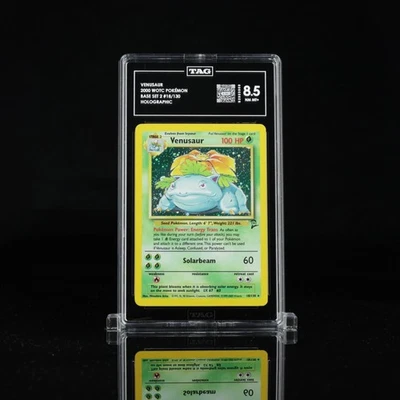 venusaur holo 18/130 base set 2 tag 8.5 psa - Image 1 of 2