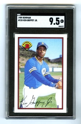 KEN GRIFFEY JR. ~ 1989 BOWMAN SGC-9,5 НОВОМ + ГРАДУИРОВАННЫЙ MLB ДЕБЮТАНТ RC КАРТА #220 ~ НОВЫЙ ЧЕХОЛ - Изображение 1 из 2