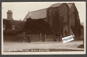 Postcard West Drayton Hillingdon London Middlesex church St Catherines early RP - Picture 1 of 2